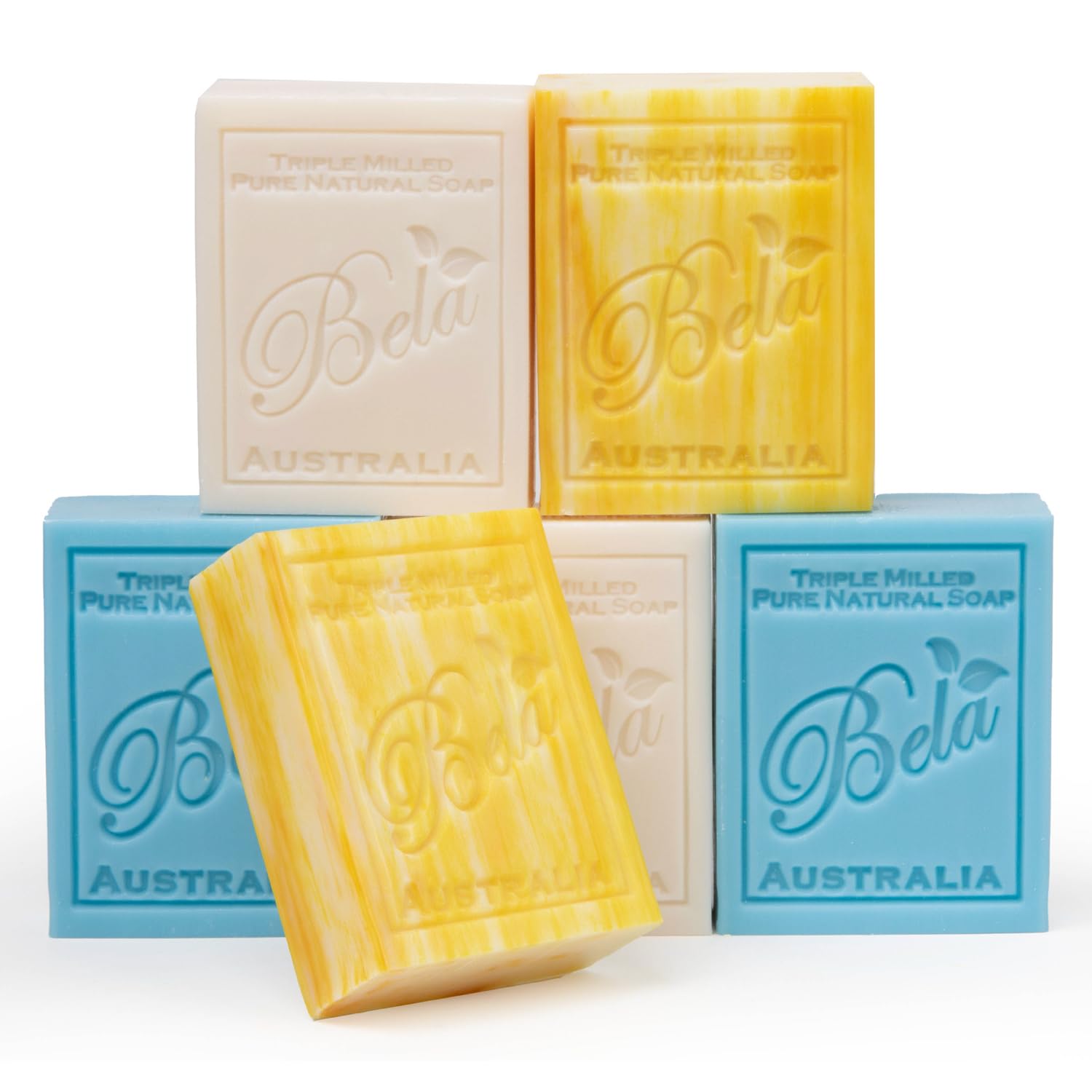 BELA Soap Bar Variety Pack, Pure Goats Milk, Honey, and Sea Salt, Long Lasting, Triple Milled Face Hand and Body Soap Enriched with Organic Shea Butter