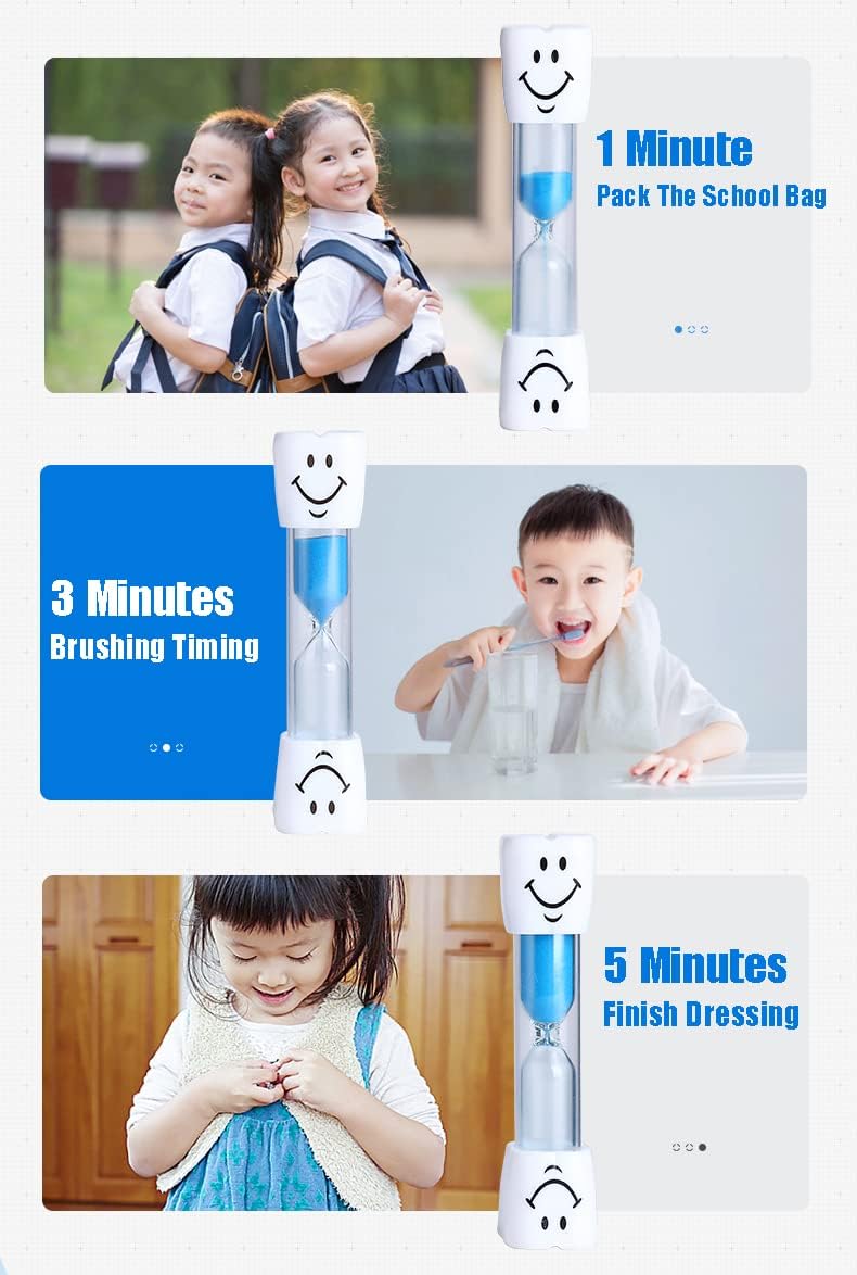 砂時計、サンドタイマー、スマイリー砂時計タイマー3個。料理や読書、エクササイズに3分(サイズ:3個、色:ピンク+イエロー+ホワイト)