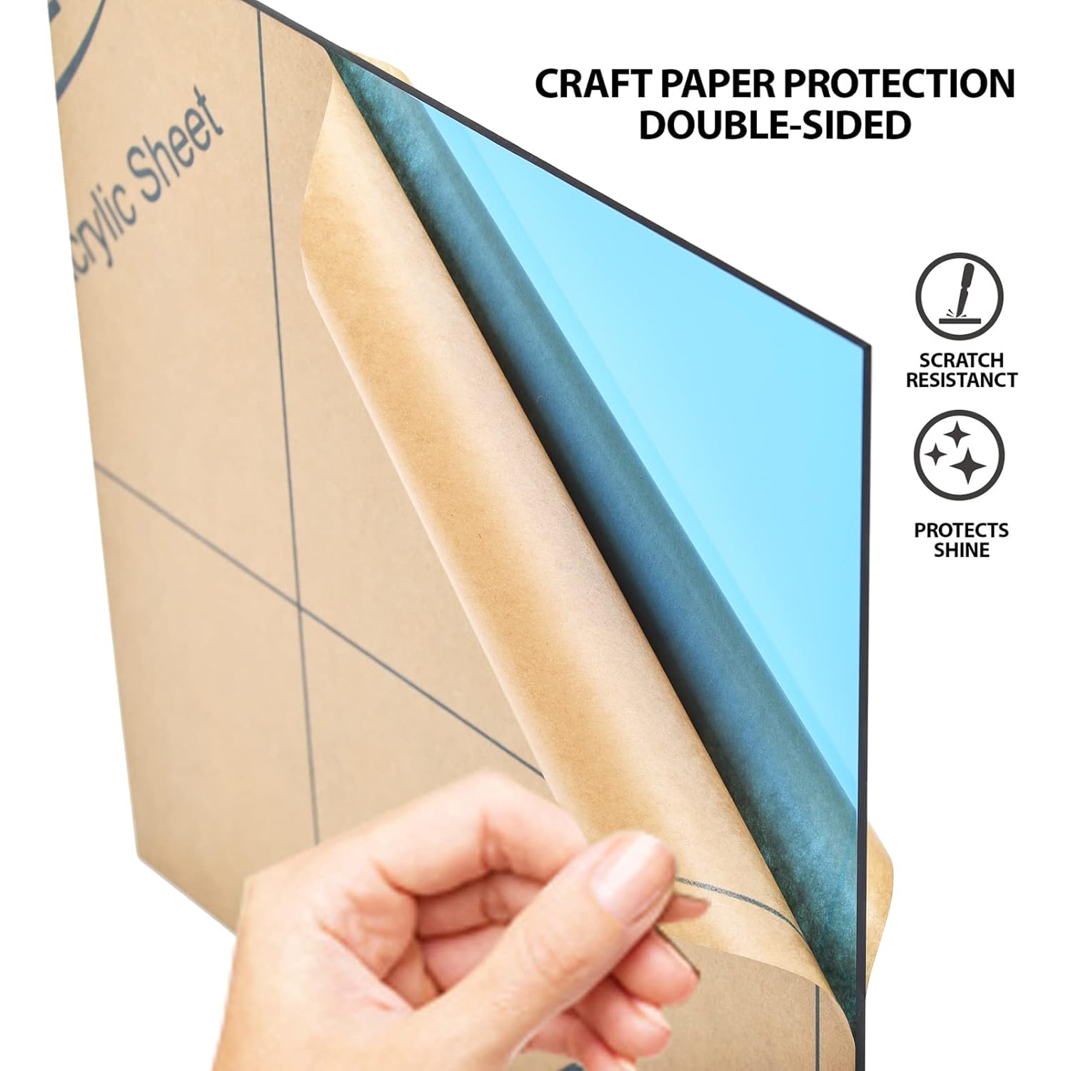 10 Pieces & 10 Colors 8" x 8" x 0.118" Transparent Colored Cast Acrylic Sheets Plexiglass Plastic Sheet for Cutting, Engraving Signs, DIY Projects.