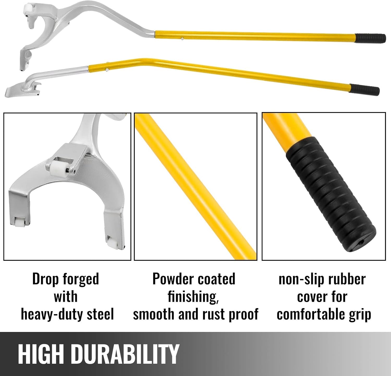 Manual Tire Changer Tire Changer Mount Demount Bead Tool 3PCs Kit Dismount Tires 17.5 to 24.5 Inches for most Car Truck(Blue)