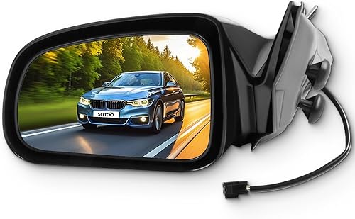 SCITOO Espejo retrovisor lateral izquierdo para 2004 2005 2006 2007 2008 para Pontiac Grand Prix Manual plegable negro espejo exterior de repuesto