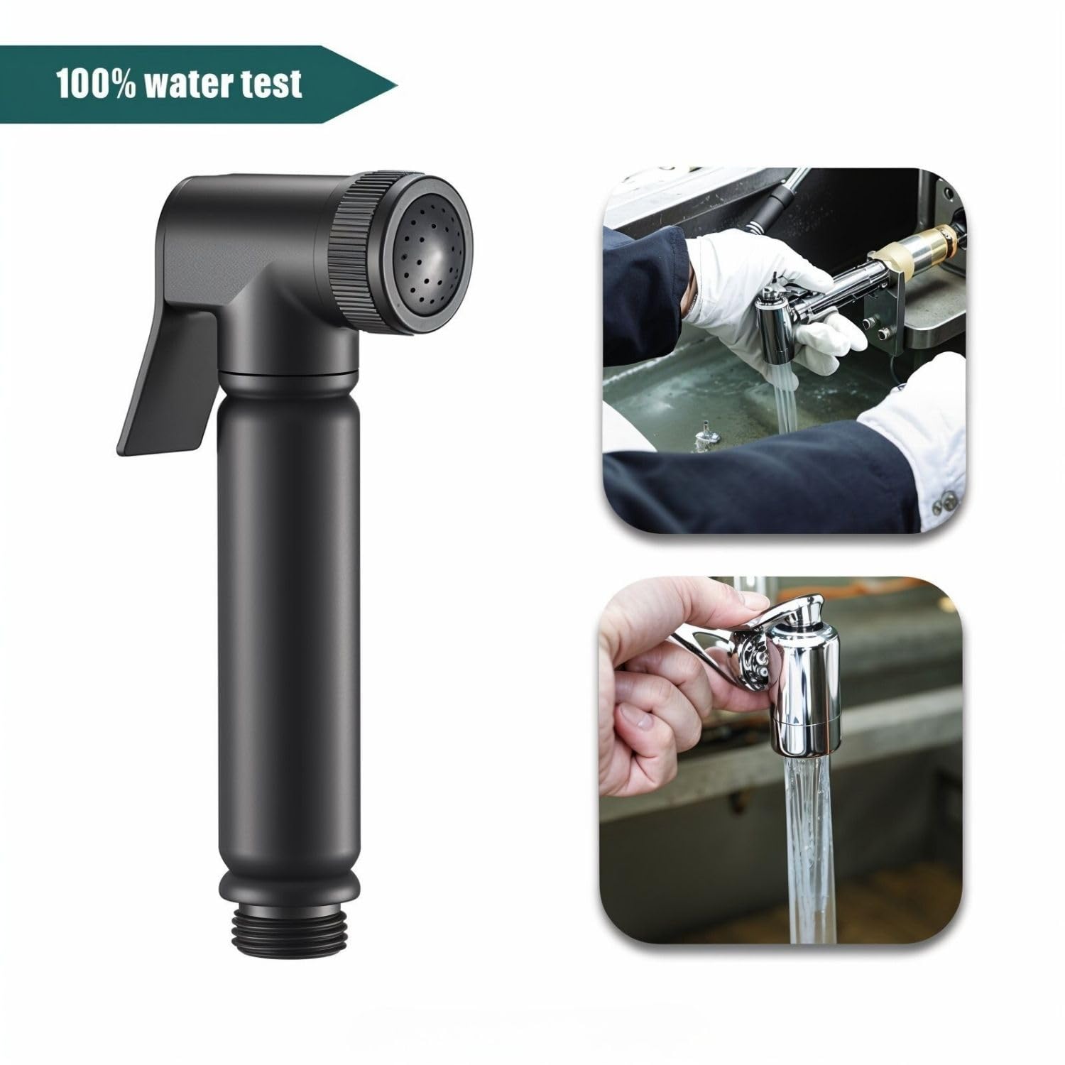 SOHO Matte Black Design Toilet / Bidet Shower Head, Complete Solid Brass Kit with Integrated Stop Valve - Image 4