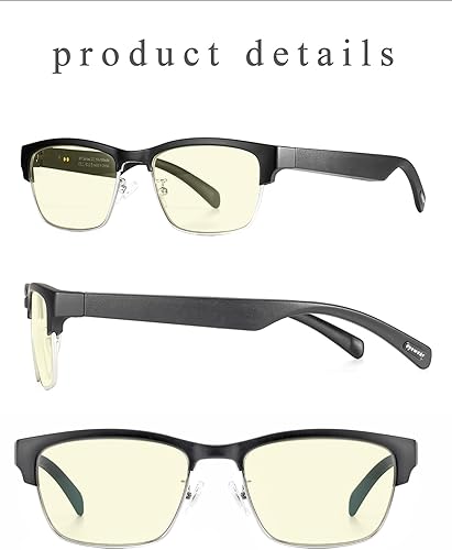 Miniatura 4 de Lentes de audio Bluetooth para hombres, lentes inteligentes anti-luz azul para mujeres, adecuados para actividades en interiores y exteriores, gafas