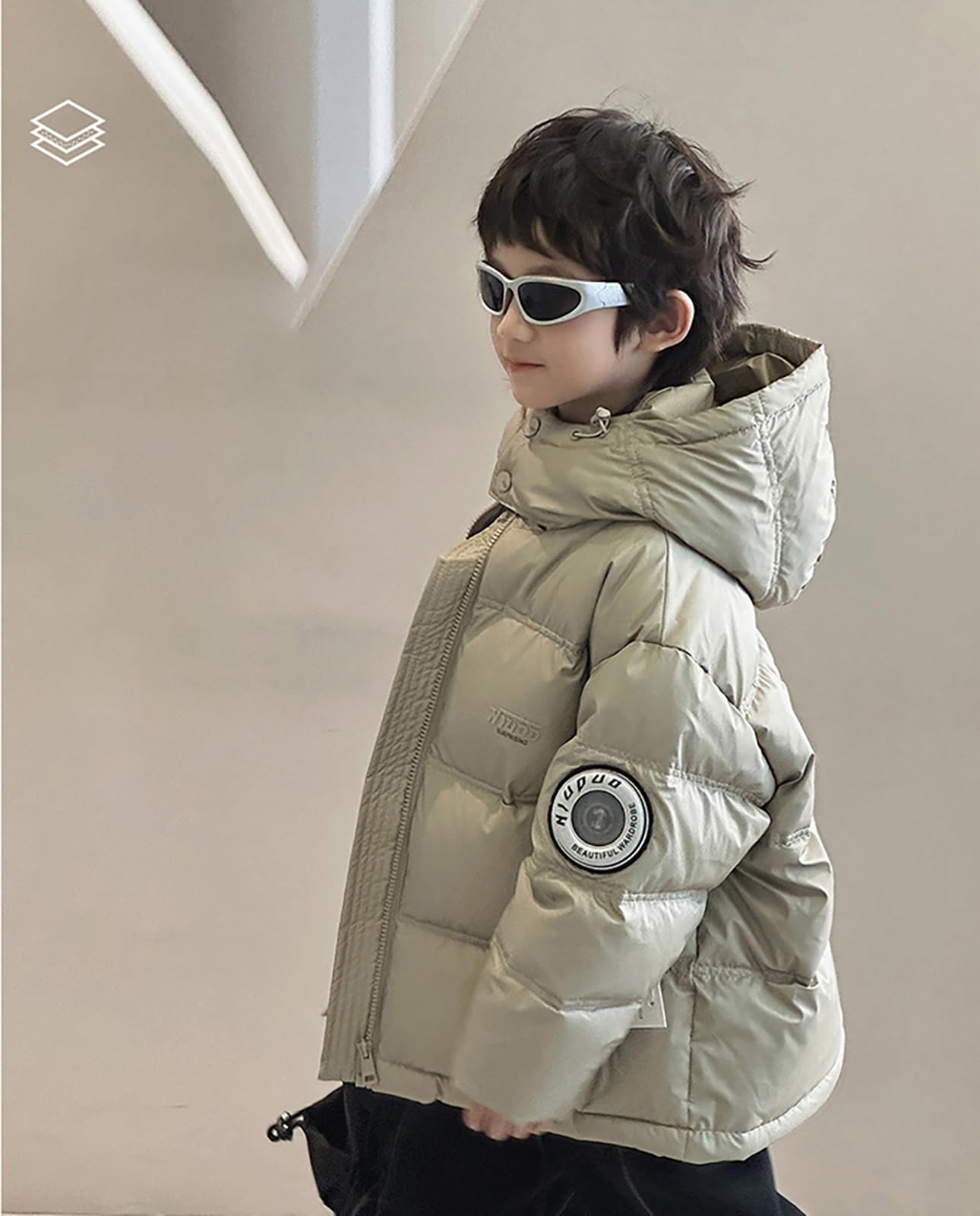 Piumino per bambini e ragazzi Cappotto con cappuccio invernale Giacca Calda Abbigliamento per 4-15 Anni