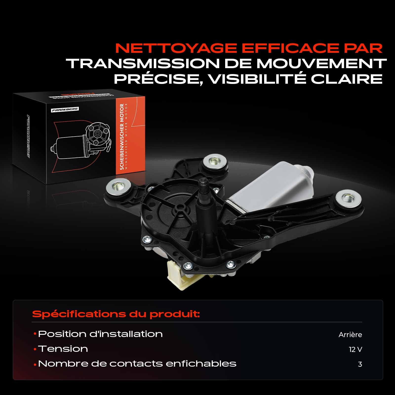 Frankberg Moteur d'essuie-glace arrière 53015422