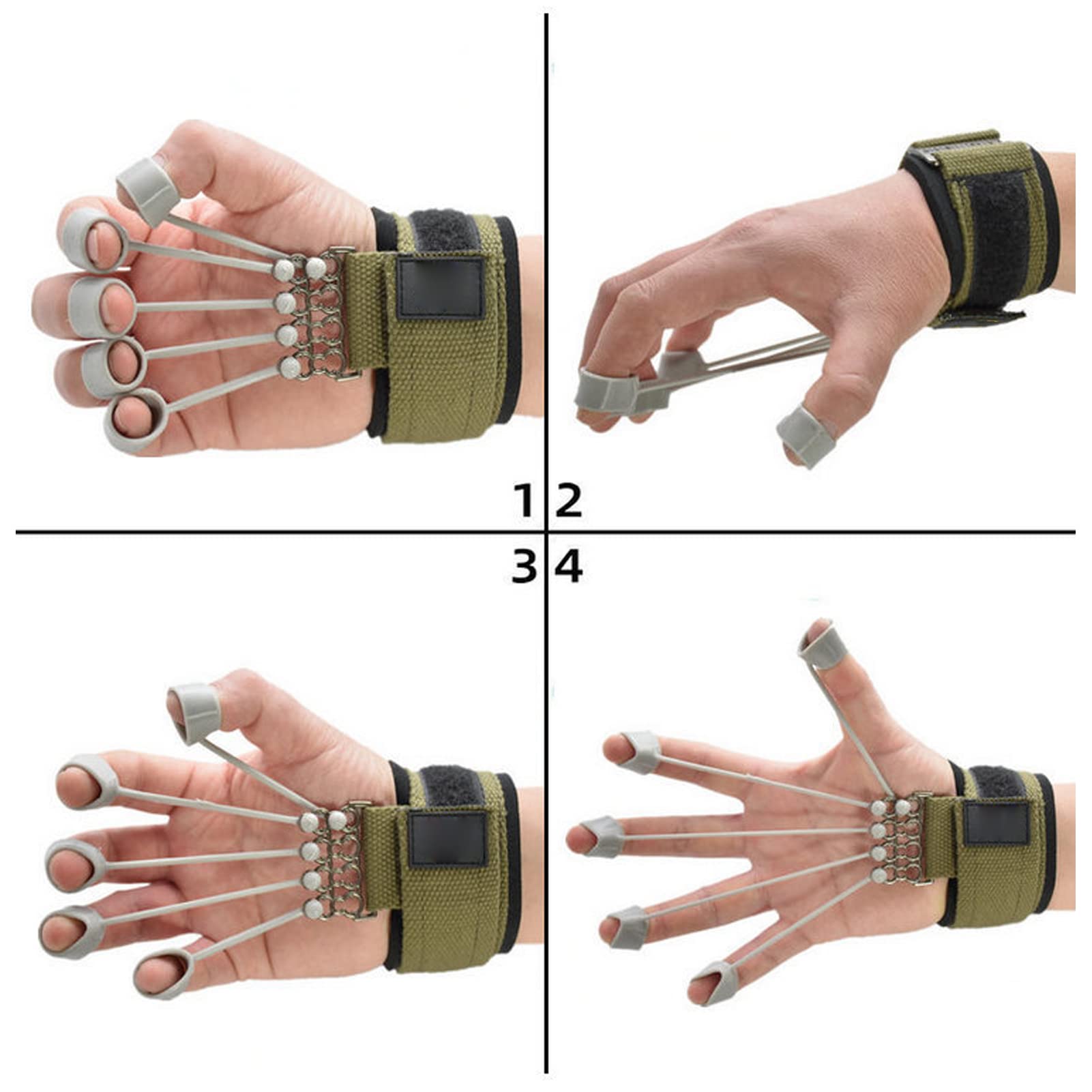 Esercitatore per Dita, 20Lb/40Lb Rinforzo Impugnatura Mano, Rinforzo Mano Fascia Resistenza Dita Chitarra Barella Dito Attrezzatura Yoga Mano per Artrite, Tunnel Carpale