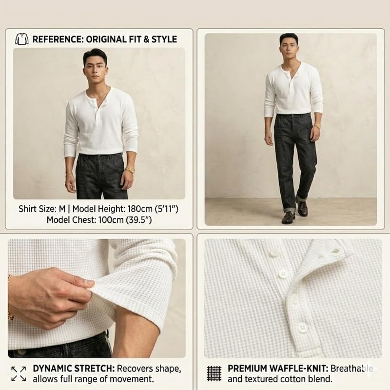 Image of Imsa Moda Men's Textured Fabric Solid Half-Open Collar T-Shirt | Full Sleeve Casual Shirt for Men | Comfortable Fall Wear