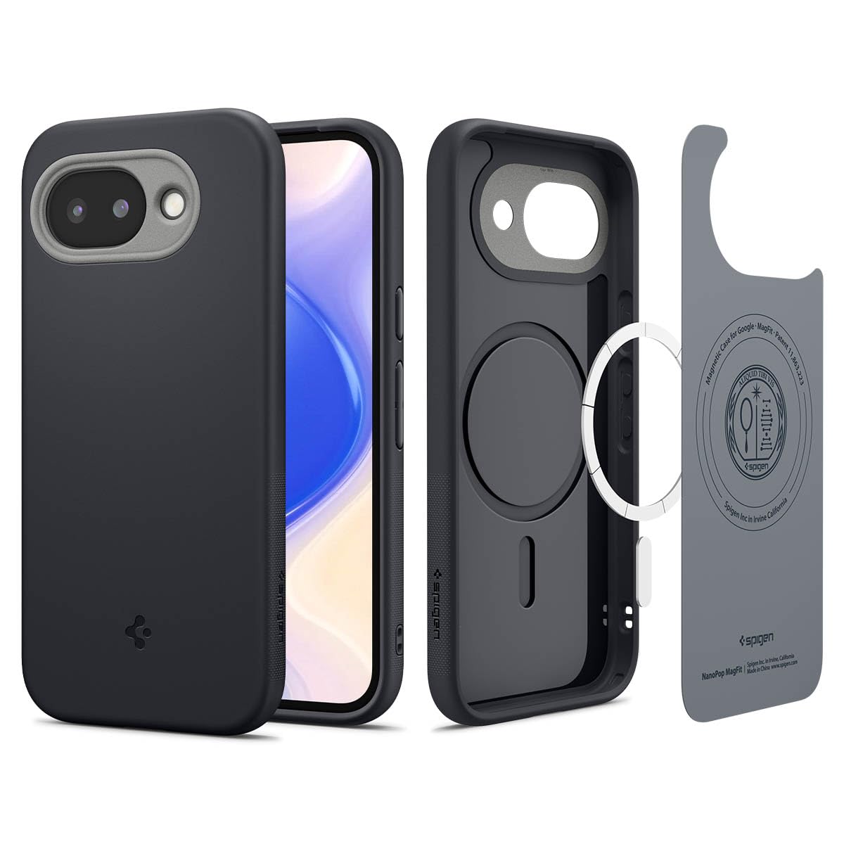 Spigen for Google Pixel 10a (2026) Case, Nano Pop MagFit MagFit, Enhanced Grip, Pixelsnap Ready (TPU+Poly Carbonate) - Black Sesame-image-3