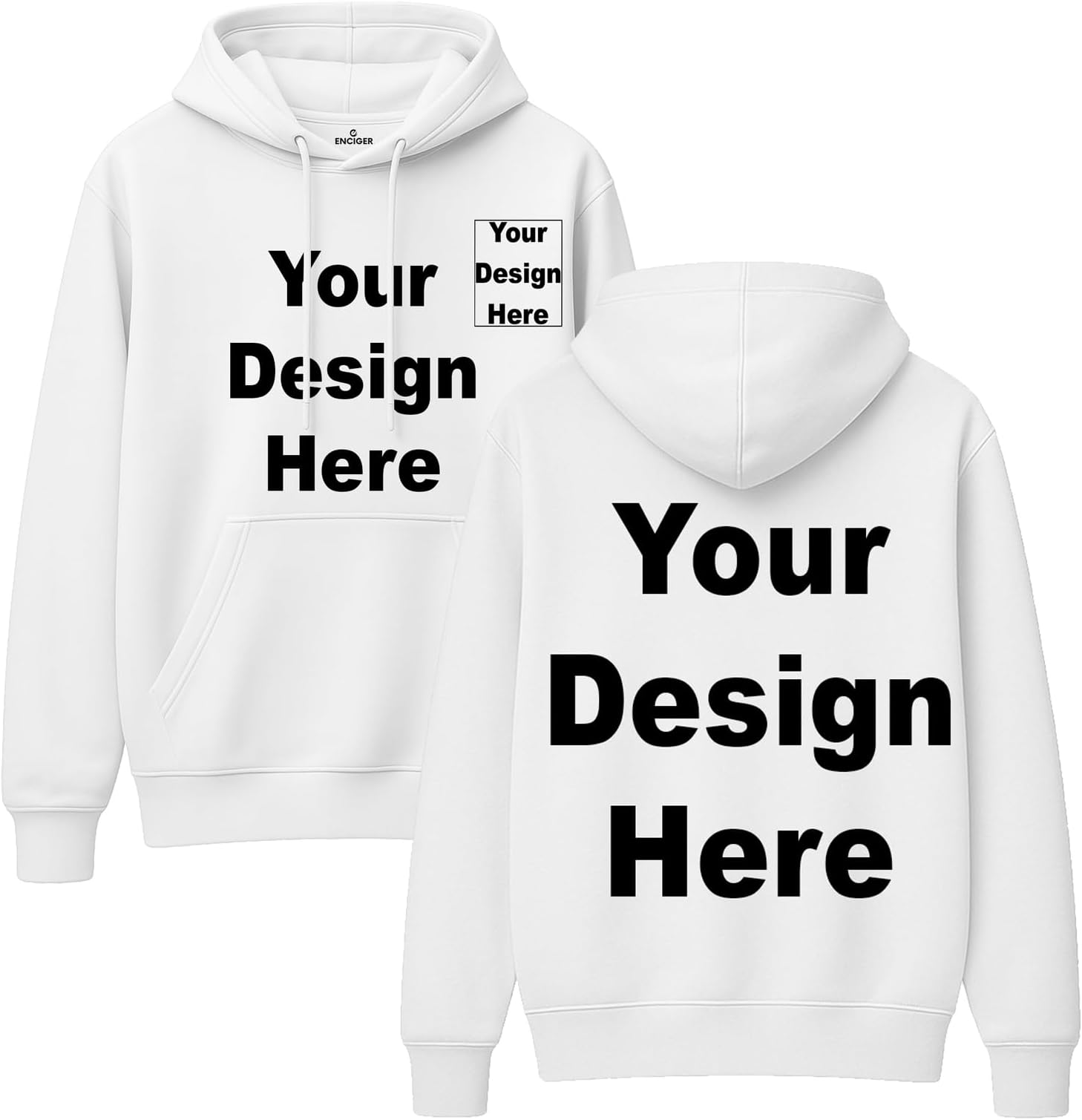 Personalized Hoodie Unisex Pullover Sweatshirt with Hood & Kangaroo Pocket | Winter Fleece Casual Wear for Men and Women