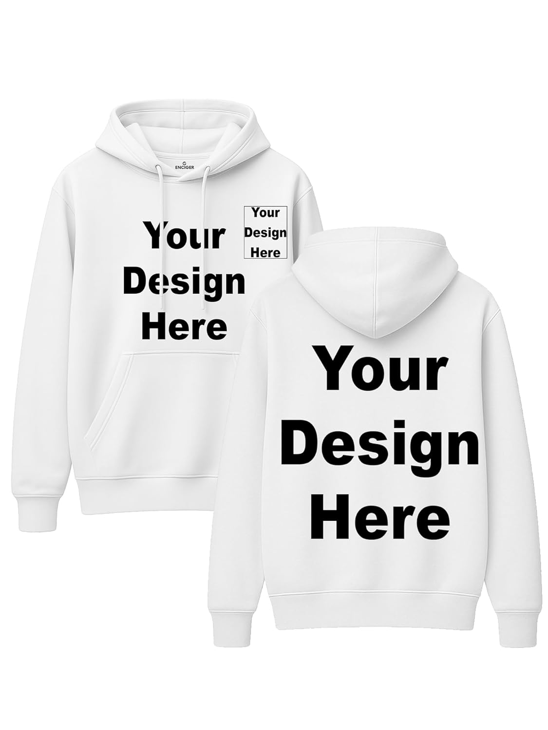 Personalized Hoodie Unisex Pullover Sweatshirt with Hood & Kangaroo Pocket | Winter Fleece Casual Wear for Men and Women