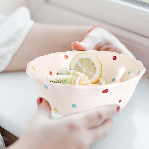 Miniatura 4 de AVLA Paquete de 4 cuencos de porcelana para postre, cuencos de cerámica para helado de 16 onzas para cocina, cuencos para servir sopa para cereales,