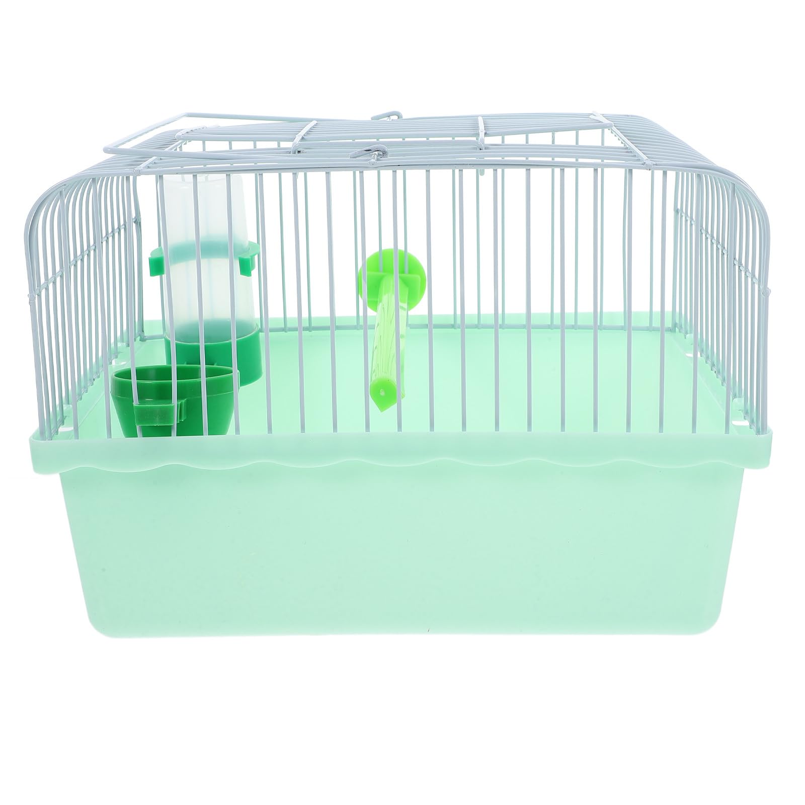 Outanaya Jaula Portátil para Pájaros y Loros con Soporte, Comedero y Bebedero, Material Abs y Hierro, Fácil Transporte y Almacenamiento para Viajes al Aire Libre Color Color Aleatorio