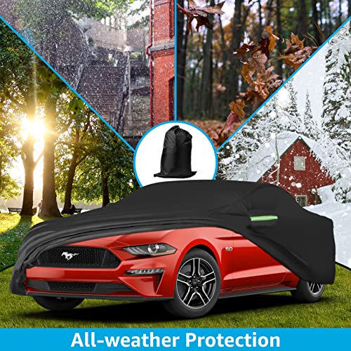 Proadsy PRS197 2024 Upgrade Car Cover For Ford Mustang 1994-2023 2024, Waterproof All Weather For Automobiles, Windproof Snowproof Rain Hail Sun Uv Protection Full Outdoor Indoor Exterior Car Covers thumb #4