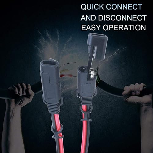 Miniatura 8 de Ovitar - Cables de carga SAE a SAE, 12 Voltios a 24 Voltios, con extensión y desconexión rápida