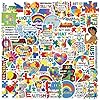 Calcomanías de autismo para niños, adolescentes y adultos, 50 unidades, calcomanías de vinilo impermeables para computadoras portátiles, coloridos y cuidados, para el día de los niños autistas