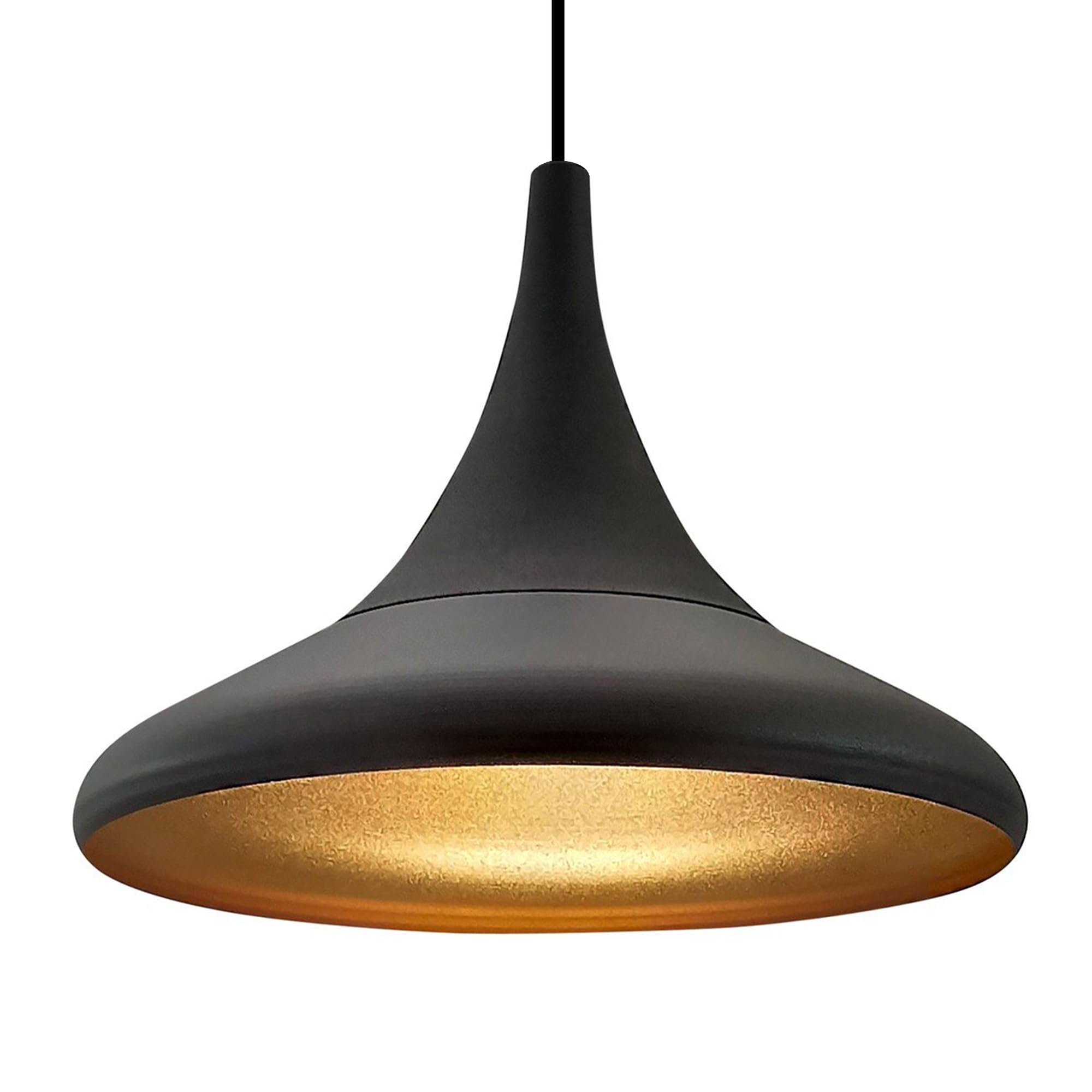 bamyum Paladin Lámpara de Cocina, Lámpara Techo Colgante Vintage, Lámpara de Techo con Pantallas de 35 cm y Lámpara de Isla de Cocina de Metal de Lámparas de Techo Negro