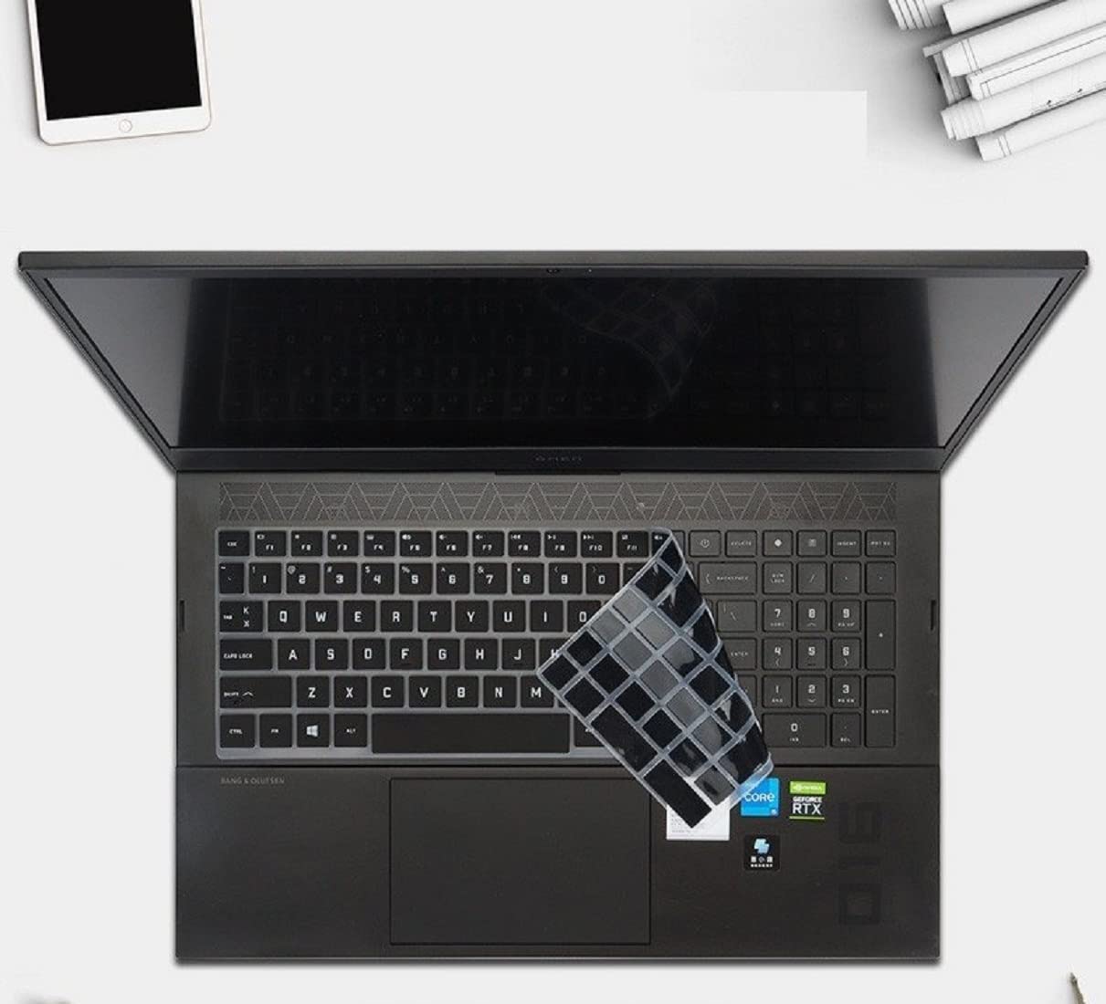 RAYA Keyboard Skin Cover for HP OMEN 15 & HP OMEN 16 Gaming Laptops (Black) — Amazon image 3