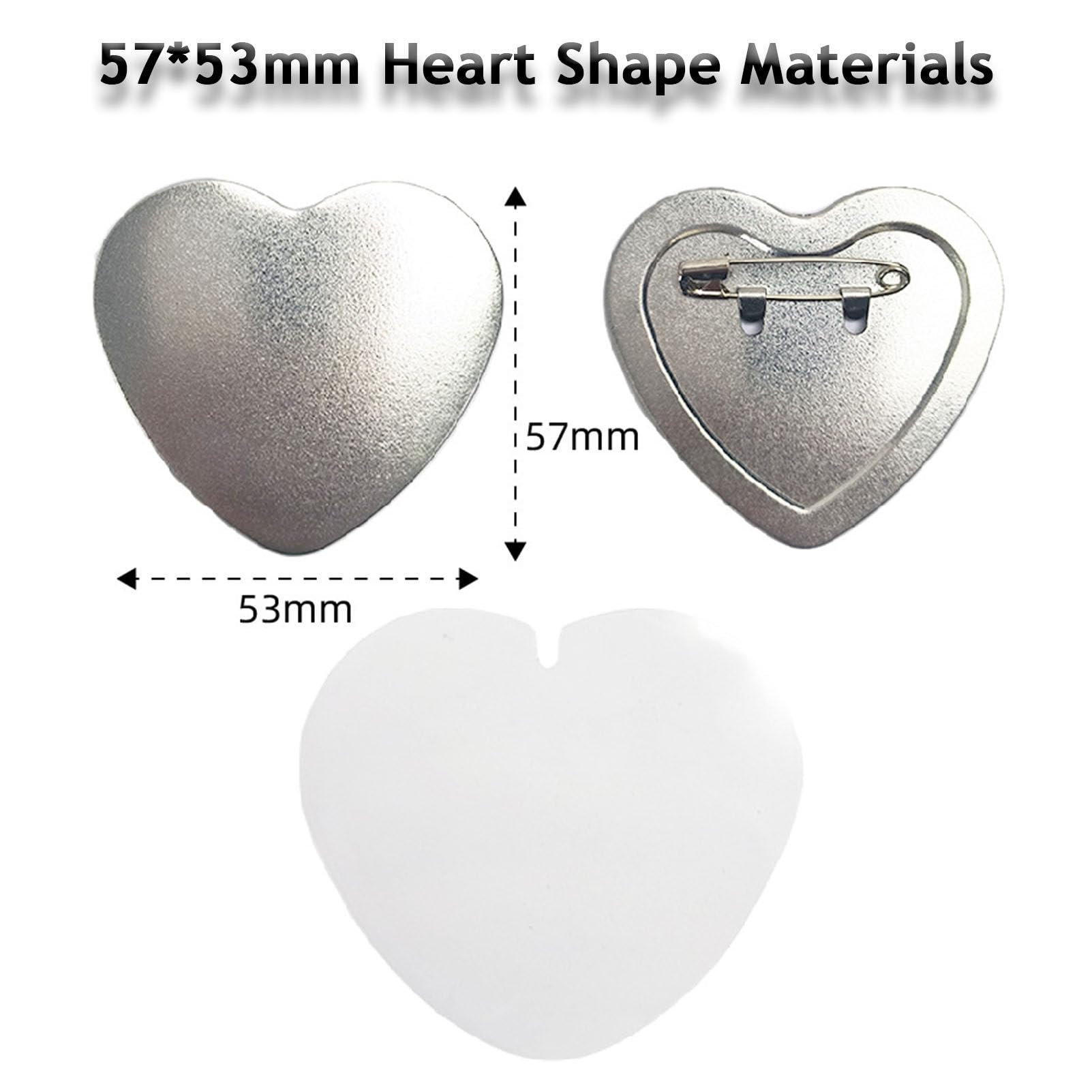 Machine à Badges, kit de Fabrication d'aimants en Forme de cœur, Machine à fabriquer des aimants Photo pour réfrigérateur 57 x 53 mm, 1 Presse + 1 Massicot + 100 consommables