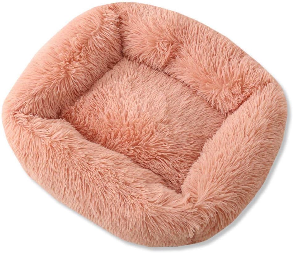Bed L Size Plush Square Beds for Cats Dogs Super Soft Winter Warm Sleeping Mats for Dogs Cats 1Pcs Morandi Powder