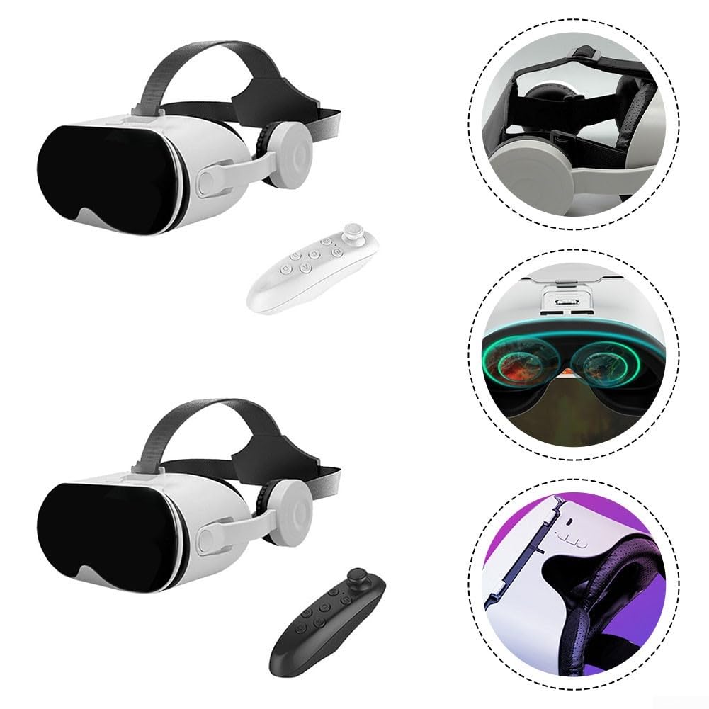 VR, cuffie per realtà virtuale per giocare a film 3D VR per iOS e per Android (nero)