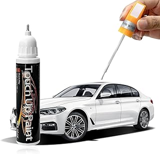 Touch Up Paint Pen for Cars, 2 in 1 Quick Drying Touch Up Pen Lasting Auto Scratch Remover, 0.4 Fl Oz Color Accurate Paint Pens Quick & Easy Solution to Repair Scratches (White)