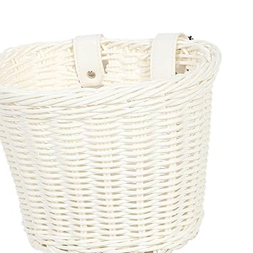 Bharatcart Kids Bike Handlebar Storage Basket Bicycle Basket Easily Install Accessories White
