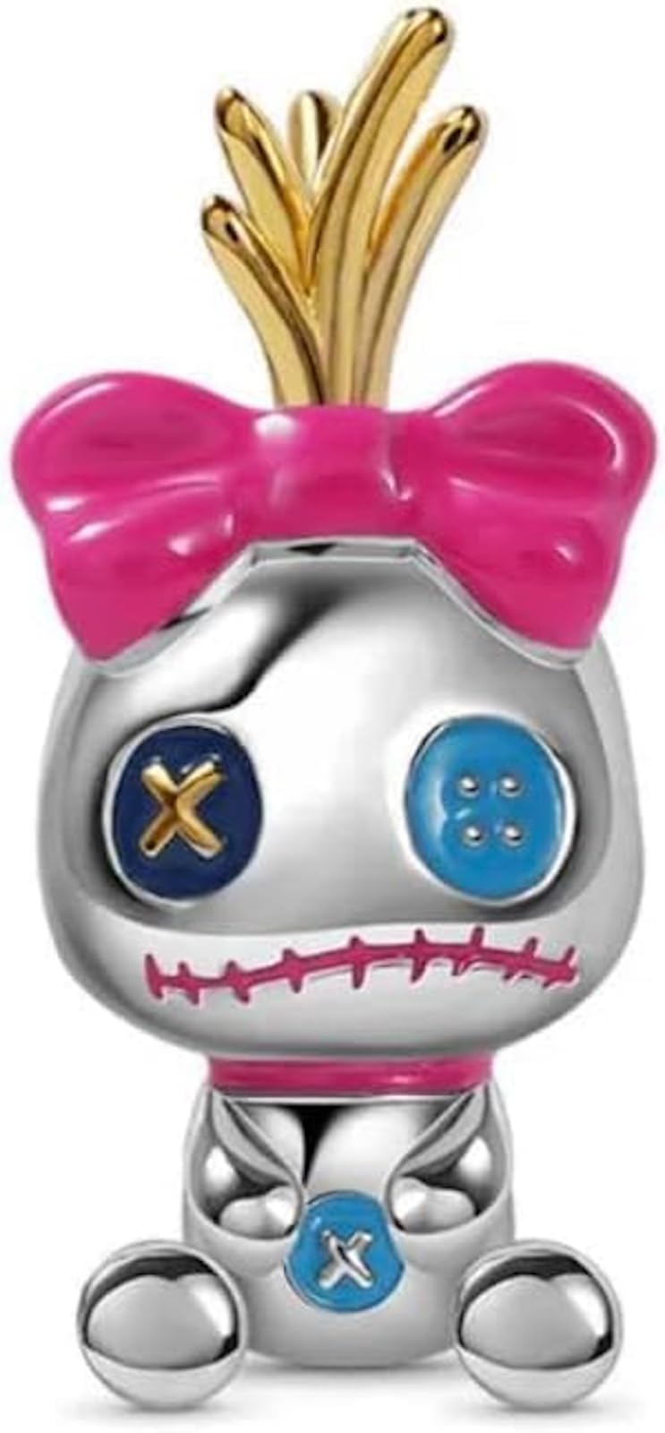 Beads R UsLilo & Stitch Scrump voodoo doll Charm in Sterling Silver S925 & wonderful enamel, Compatible with all European style Charm Bracelets, Necklaces & Anklets.