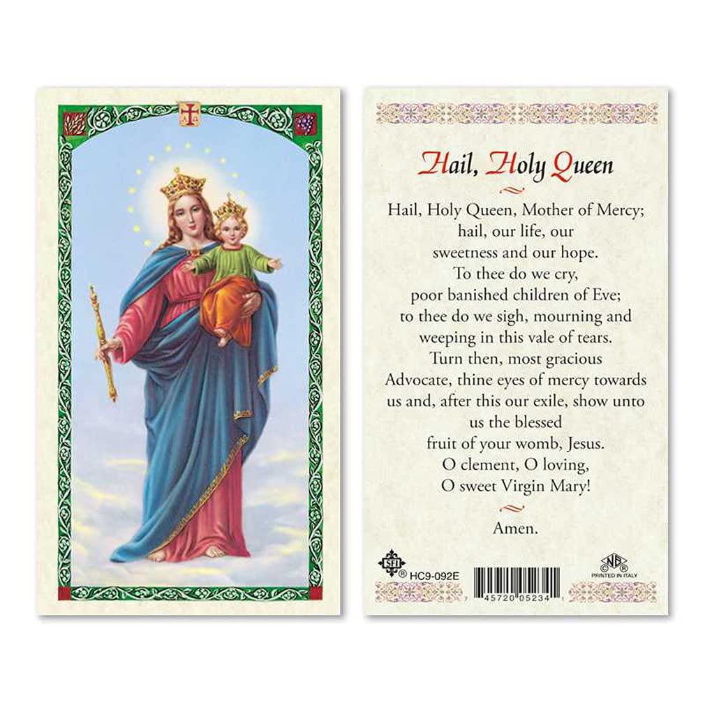 Amazon.com: Hail Holy Queen - Our Lady Help of Christians Laminated Prayer  Cards - Pack of 25 - HC9-092E : Everything Else