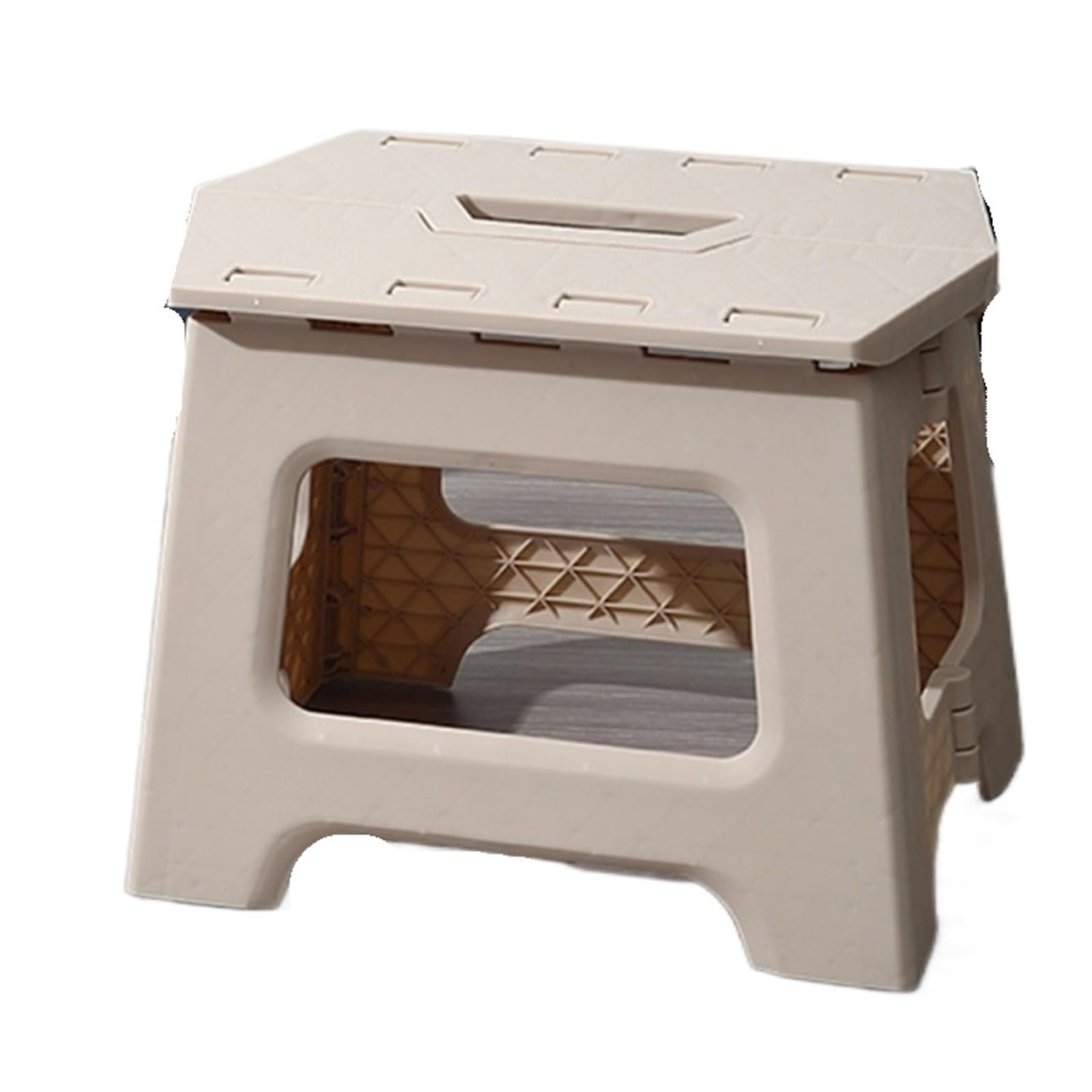 Sgabello poggiapiedi pieghevole portatile per soggiorno, cucina e bagno, sgabello da doccia in plastica impermeabile, adatto ai viaggi, design compatto (nero)