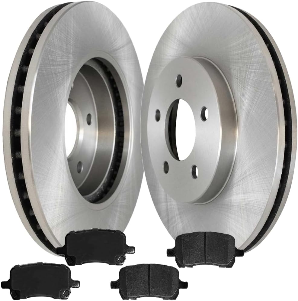 Front Brake kits 330mm Drilled and Slotted Barke Rotors and Ceramic Pads Fit for Cadillac Escalade, Chevy Avalanche/Silverado 1500/Suburban 1500/Tahoe, GMC Sierra 1500/Yukon XL Rotors