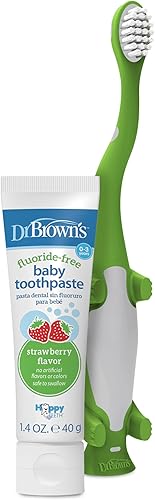 Miniatura 84 de Dr. Brown's Cepillo de dientes para bebés y niños pequeños, flamenco 1 paquete, 1-4 años