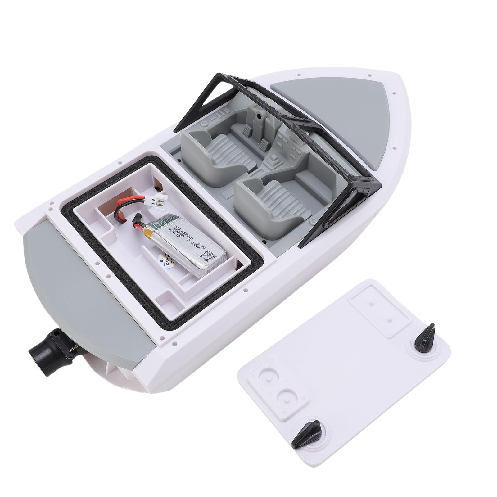RiToEasysports Ferngesteuertes Boot, 2,4 GHz Schnelles, Bürstenloses Motor-RC-Rennboot mit Versiegeltem, Regensicherem Design und Warnung bei Niedrigem Batteriestand, für Erwachsene, (3 Batterie)