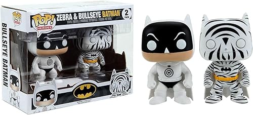 Set de 2 figuras exclusivas de Batman y Zebra Bullseye Pop DC Bullseye