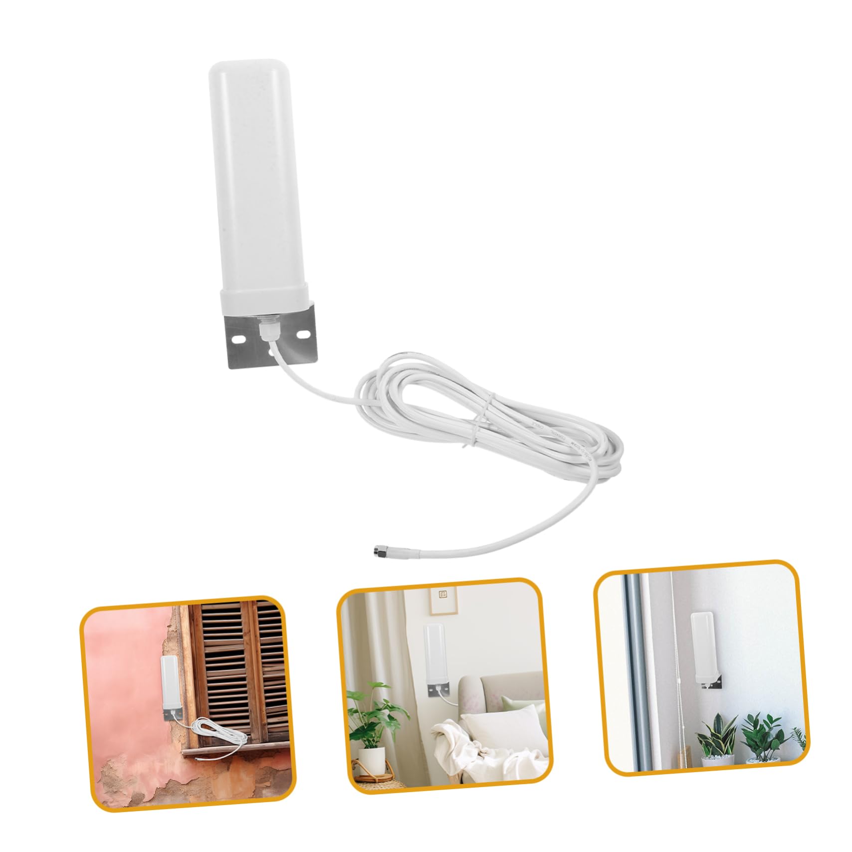 Ciieeo Antenne Omnidirectionnelle Toutes Fréquences avec Amplification Signal Stable Intérieure Et Extérieure pour Routeur Modem