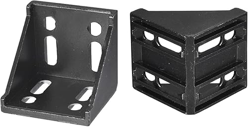 Miniatura 4 de uxcell Juego de 2 soportes de esquina interior, 2.205 x 2.205 x 2.323 in, conector de ángulo 6060 para perfil de aluminio europeo serie 6060