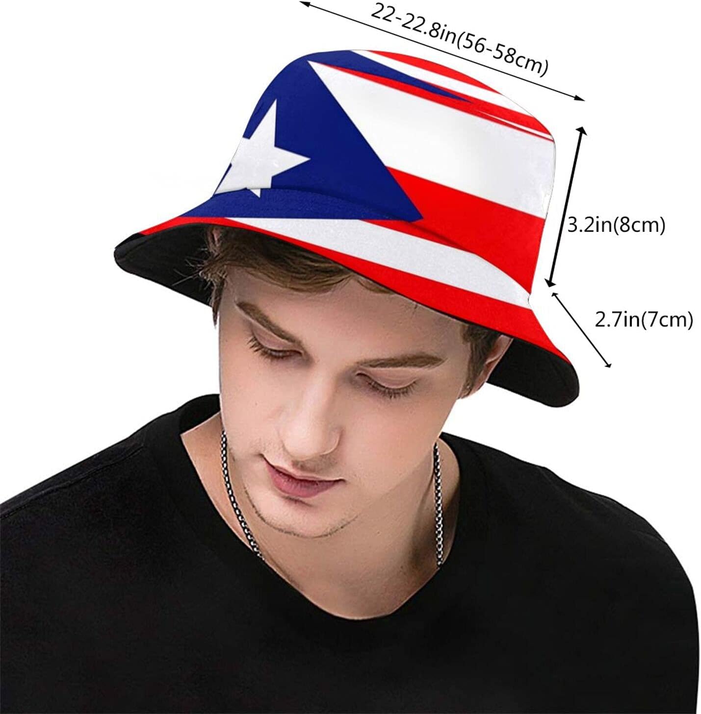 Unisex Puerto Rico Flag Bucket Hat Summer Outdoor Fisherman Cap Fun Boys Girls - Image 3