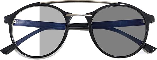 Miniatura 1 de helena Gafas de lectura fotocromáticas para mujeres y hombres, redondas, de transición, presbíopas, lentes de sol para lector bifocal