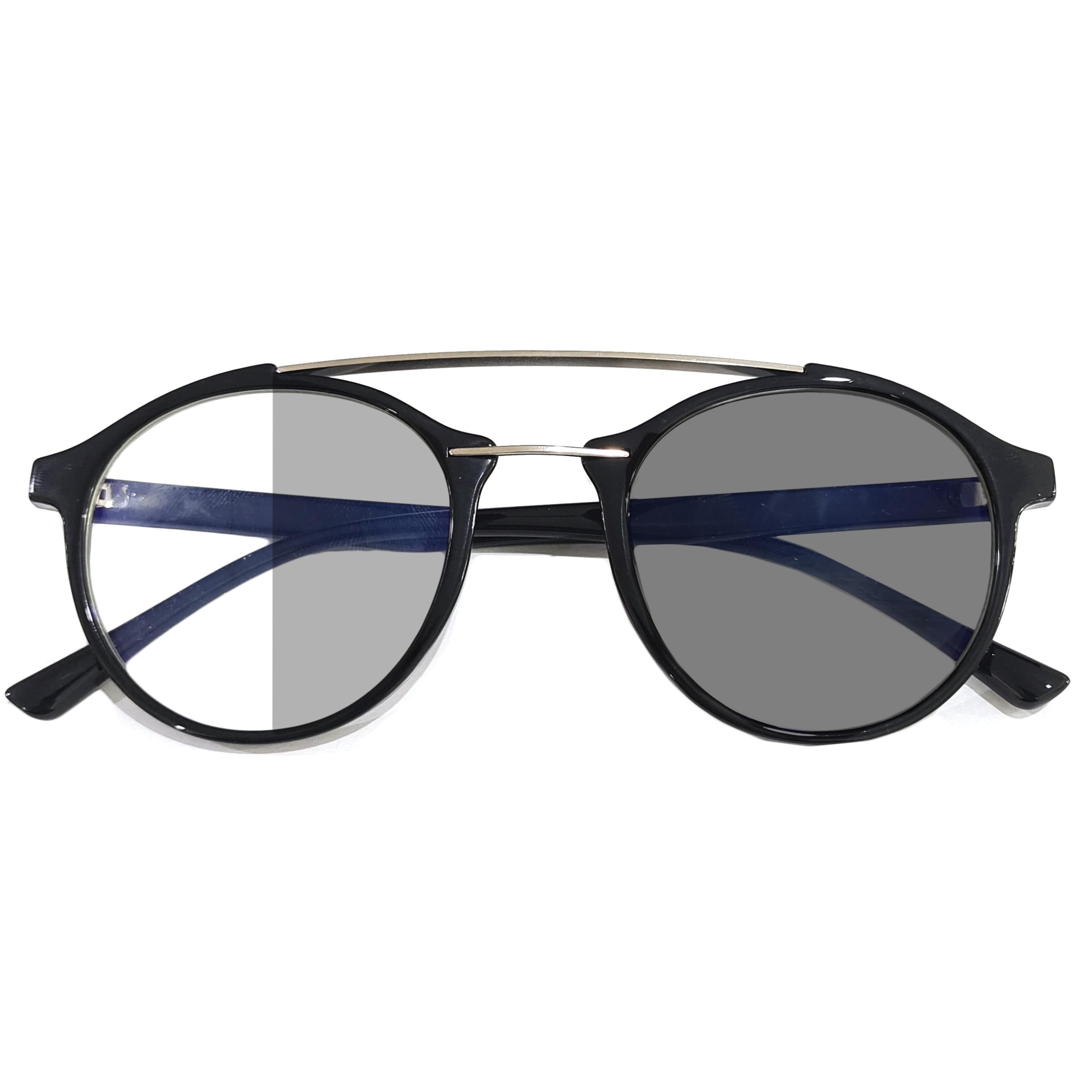 helena Photochromic Reading Glasses Women men round Transition Presbyopic Glasses Bifocal Reader Sunglasses