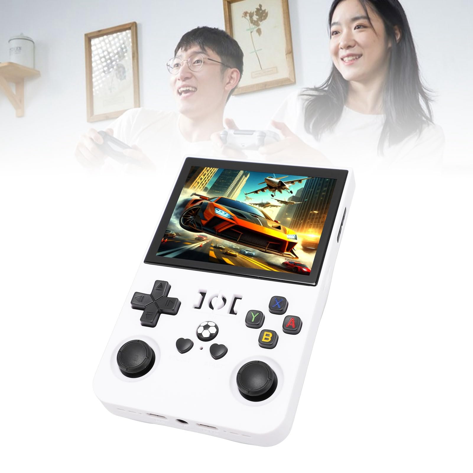 ASHATA Console da gioco portatile in stile retrò con schermo da 4 pollici e batteria da 4000 mAh per giocare ovunque (128 GB)