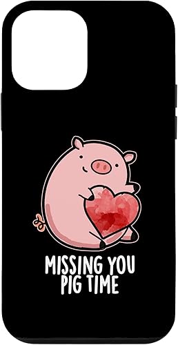 iPhone 12 mini Missing You Pig Time Funny Animal Pun Case