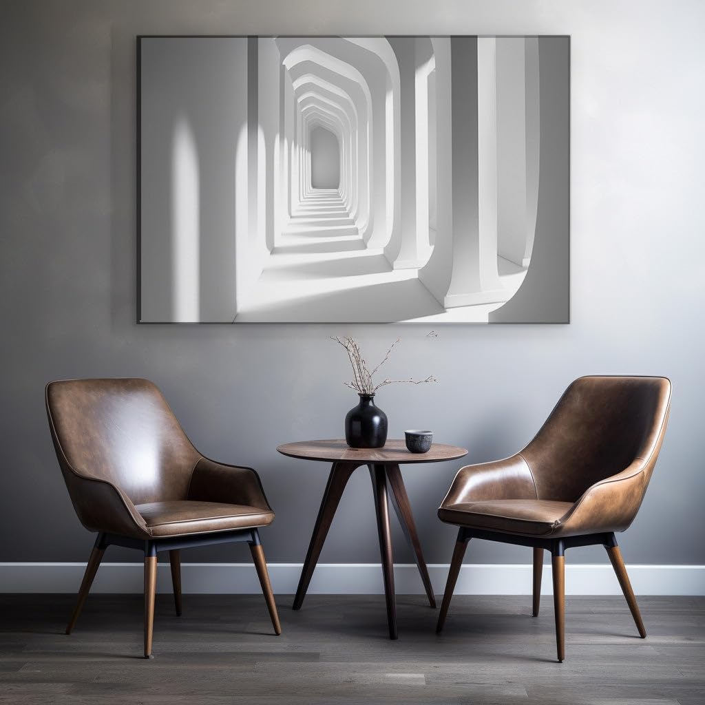 Canvas for Living room. Endless Elegance: Step Into the Infinity Corridor, 27 x 18 inch Canvas Wall Art - Ready to Hang - 69x46 cm (27x18 inch)