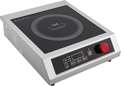 Bepritm - Placa de inducción comercial, potente quemador de inducción eléctrico con ajuste de temperaturapotenciatiempo, estufa eléctrica de