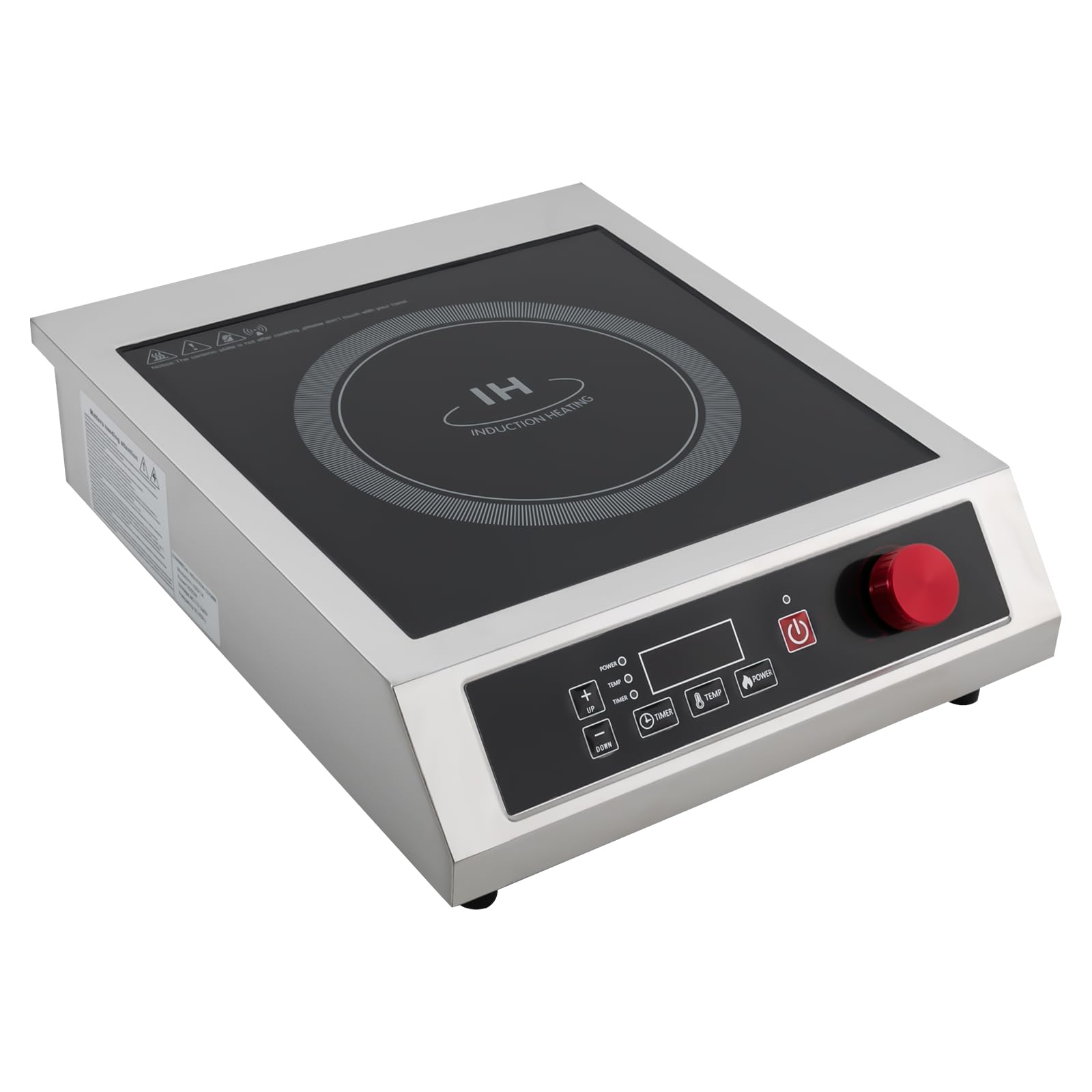 Induction Cooktop Commercial, 110V 3500W Professional Portable Electric Induction Burner Countertop Stove For Pan Bottom Diameter Less Than 25cm