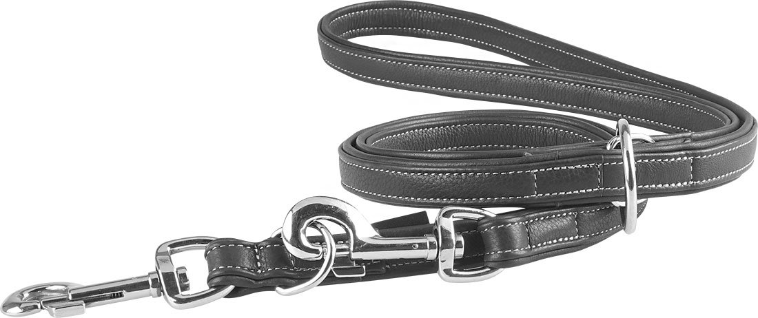 Knuffelwuff Glendale Adjustable Leather Dog Lead Brown Length 200 cm Width 20 mm