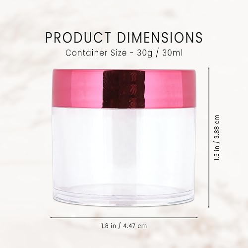 Miniatura 4 de Beauticom 12 recipientes transparentes redondos de acrílico de 1 onza con tapa superior plana, para cremas, lociones, maquillajes, cosméticos