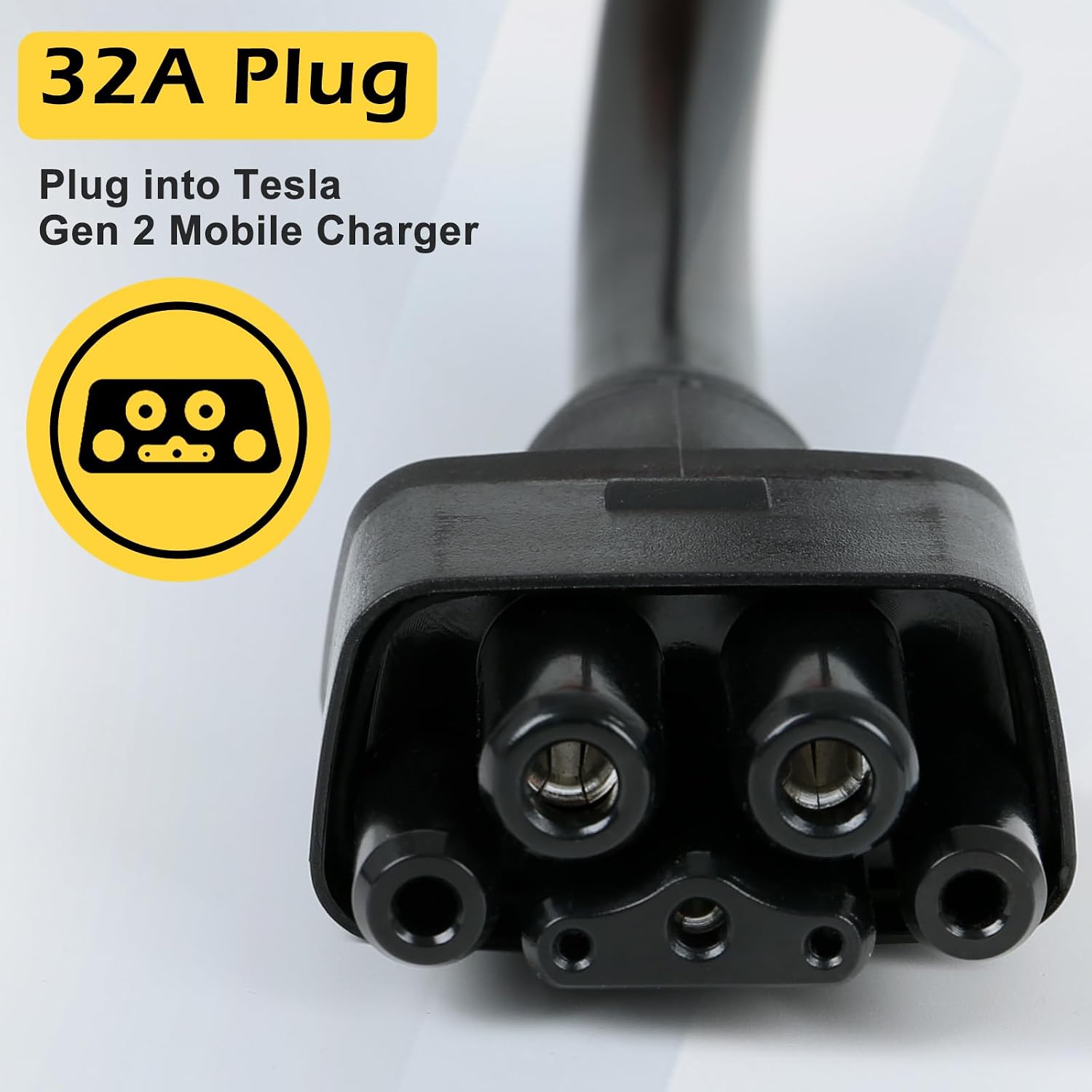 2ft NEMA TT-30P Adapter Mobile for Gen 2 Tesla,125V 30 Amp Portable Tesla Charger Adapter