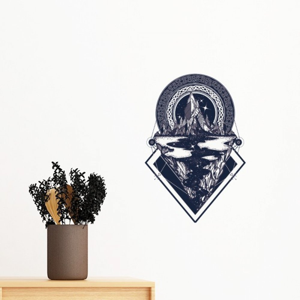 Autocollant mural ciel étoilé iceberg créer une ambiance nuit paisible 70cm