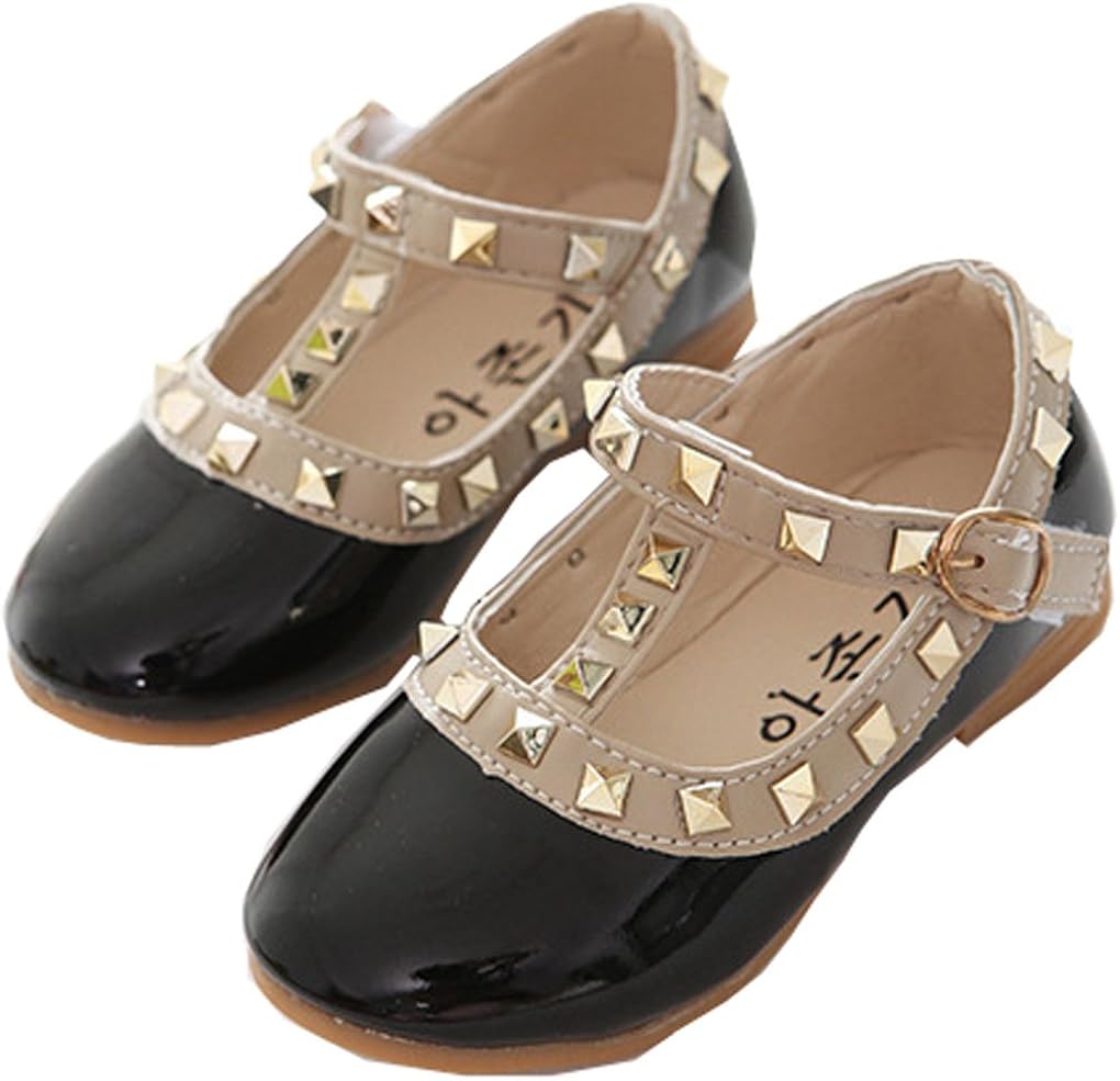 Amazon.com | Shiny Toddler Girls Flower Buckle Flat Mary Jane Pump Ballet Dances Shoes | Shoes