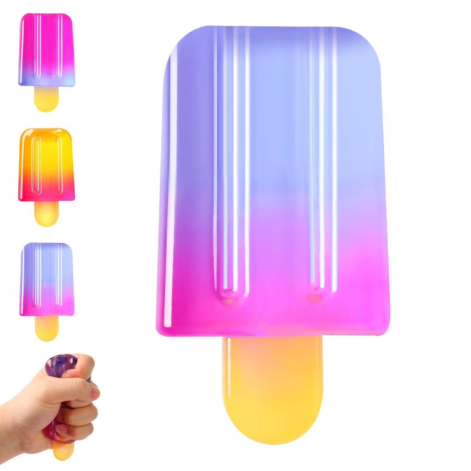 Photo 1 of ****MISSING 2*****Ice Cream Squeeze Squishy, Summer Sensory Stress Relief Squeeze Squishy, Soft Slow Rise Sensory Stress Relief, Easter Basket Stuffers Party Favors Birthday Gift (Blue)