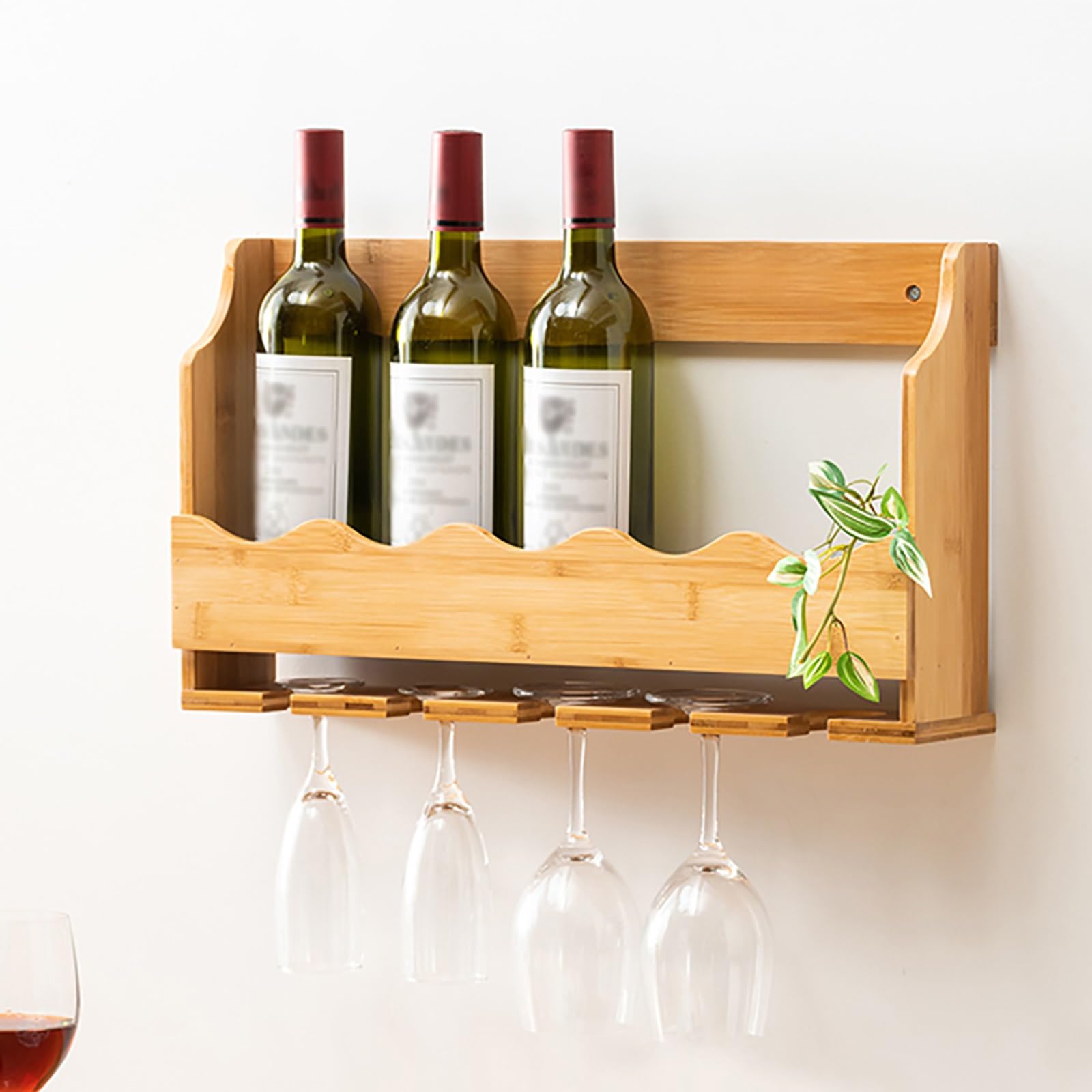 Étagère à vin murale pour cuisine et salon, le support design gain de place